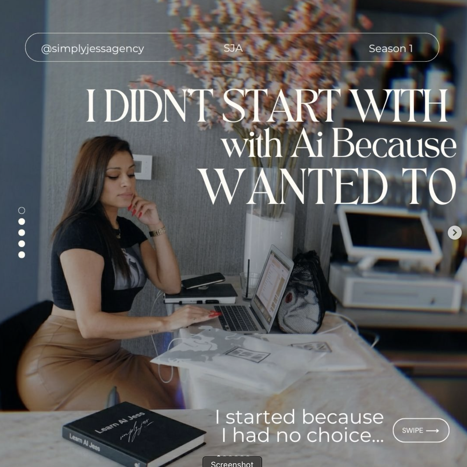 Simply Jess Agency content about starting with AI